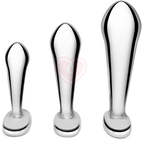 Набор металлических стимуляторов простаты b-Vibe Stainless Steel P-Spot Training Set фото 3