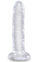 Гелевый фаллоимитатор King Cock Clear 18 см прозрачный