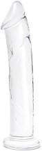 Стеклянный реалистичный фаллоимитатор Glass Dildo With Veins Flat Base прозрачный