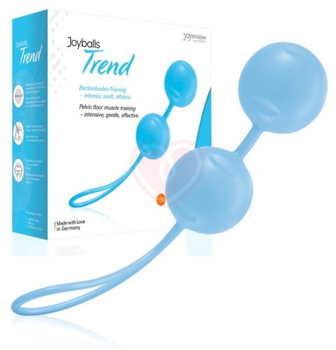 Вагинальные шарики Joyballs Trend матовые голубые фото 2