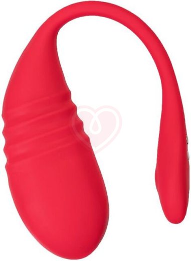 Виброяйцо с фрикциями и управлением со смартфона Vulse Lovense красное фото 1