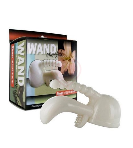 Насадка Magic Wand 3Teez Три удовольствия белая фото 2