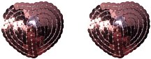 Пэстисы Burlesque Rand сердечки из пайеток розовые