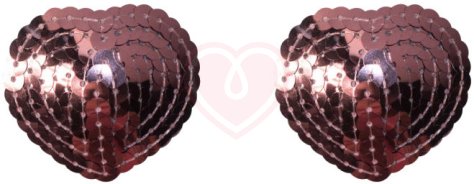 Пэстисы Burlesque Rand сердечки из пайеток розовые фото 1
