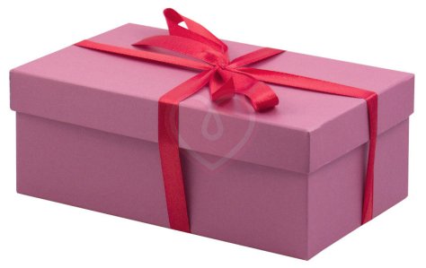 Подарочная коробка Мальва 23х15 см дымчато-розовая фото 1