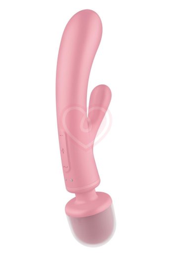 Двухсторонний вибратор-массажер Satisfyer Triple Lover розовый фото 3