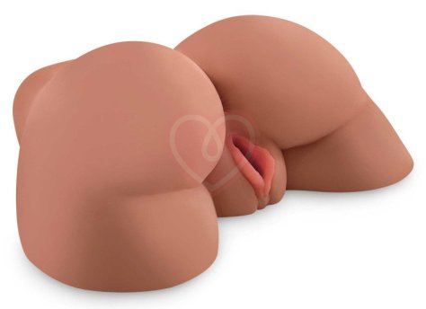 Мастурбатор-полуторс вагина и попка PDX Plus Perfect Ass Masturbator Tan мулатка фото 2