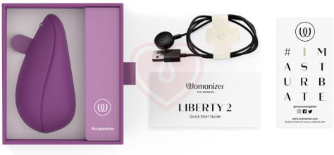 Вакуумный клиторальный стимулятор Womanizer Liberty 2 фиолетовый фото 3