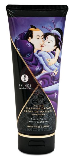 Съедобный массажный крем Shunga Необыкновенные поцелуи Экзотические фрукты 200 мл фото 1