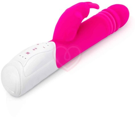 Вибратор-кролик с пульсацией G-Spot Thrusting Rabbit розовый фото 6