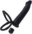 Насадка для двойного проникновения с вибропулей Toyfa Double Penetration Vibration чёрная фото 8