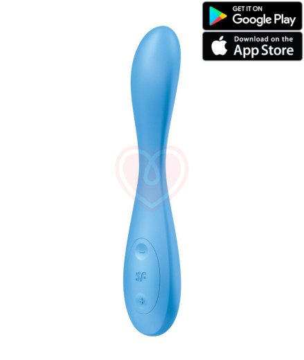 Гибкий вибратор Satisfyer G-Spot Flex 4+ с приложением голубой фото 1