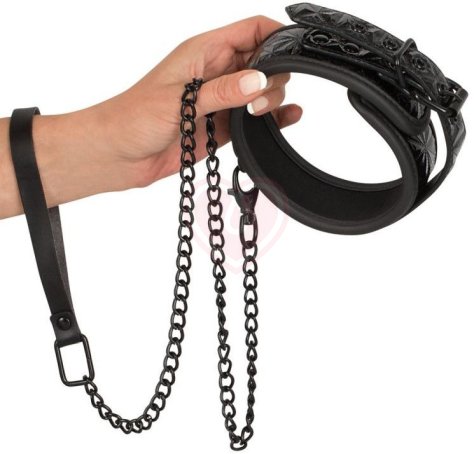 Ошейник и поводок с геометрическим узором Bad Kitty Collar With Leash фото 2