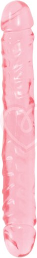 Двухсторонний фаллоимитатор Crystal Jellies 30 см розовый фото 1