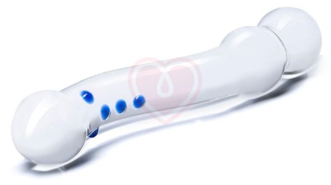 Изогнутый стеклянный стимулятор Textured G-Spot Glass Dildo прозрачный фото 2