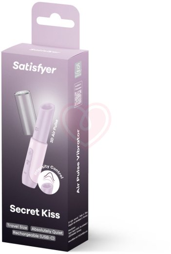 Вакуумно-волновой клиторальный стимулятор помада Satisfyer Secret Kiss сиреневый фото 6