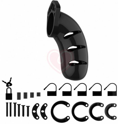 Мужской пояс верности Shots Man Cage Model 04 чёрный 11,5 см фото 2