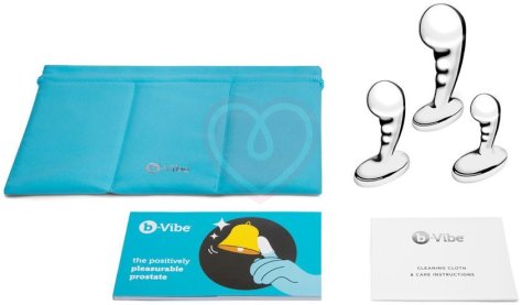 Набор металлических стимуляторов простаты b-Vibe Stainless Steel P-Spot Training Set фото 12