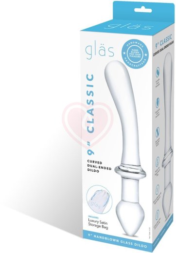 Двусторонний стеклянный фаллоимитатор Glas Classic Handblown фото 6