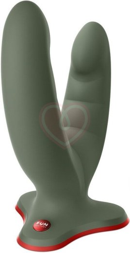 Двойной фаллоимитатор Fun Factory Ryde Grinding Double Dildo оливковый фото 4