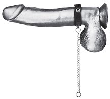 Кольцо на пенис с металлическим поводком Snap Cock Ring with Leash