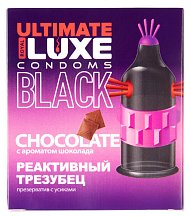 Презерватив Luxe Ultimate Black Реактивный Трезубец с ароматом шоколада 1 шт