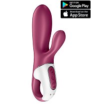 Вибратор Satisfyer Hot Bunny с клиторальным стимулятором и функцией нагрева