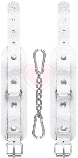 Наручники-браслеты со скругленными углами Pecado BDSM белые фото 3