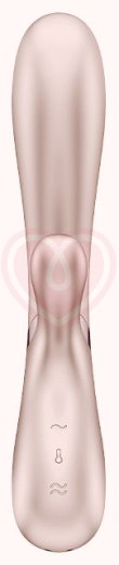 Вибратор с клиторальным стимулятором, подогревом и приложением Satisfyer Hot Lover жемчужный фото 4