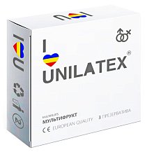 Ароматизированные презервативы Unilatex Multifrutis цветные 3 шт