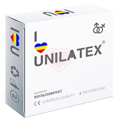 Ароматизированные презервативы Unilatex Multifrutis цветные 3 шт фото 1