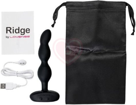 Анальный вибратор с вращающимися шариками и управлением со смартфона Ridge Lovense черный фото 5