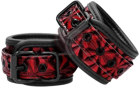 Наручники с чёрно-красным узором Ouch! Luxury Hand Cuffs фото 1
