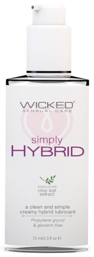 Водно-силиконовый лубрикант Wicked Simply Hybrid с экстрактом листа оливы 70 мл фото 1