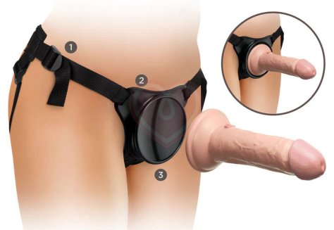 Страпон с силиконовой насадкой Beginner's Silicone Body Dock Kit фото 6