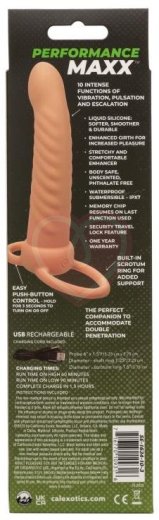 Насадка для двойного проникновения с вибрацией Ribbed Dual Penetrator рельефная телесная фото 7