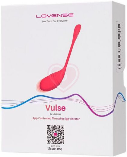 Виброяйцо с фрикциями и управлением со смартфона Vulse Lovense красное фото 3