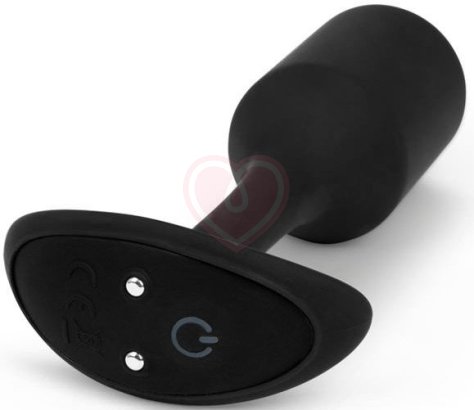 Утяжелённая анальная вибропробка b-Vibe Vibrating Snug Plug 2 малая чёрная фото 3