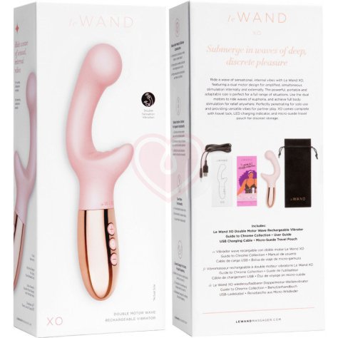 Вибратор для двойной стимуляции Le Wand XO розовое золото фото 2