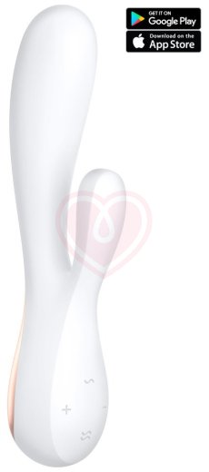 Вибратор со стимулятором клитора Satisfyer Mono Flex с приложением белый фото 1