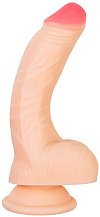Реалистичный фаллоимитатор на присоске с мошонкой RealStick Nude Nash телесный