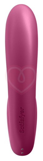 Гибкий вибратор с вакуумным стимулятором и приложением Satisfyer Sunray бордовый фото 3