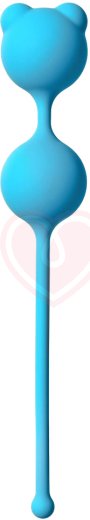 Вагинальные шарики с ушками Emotions Foxy бирюзовые фото 1