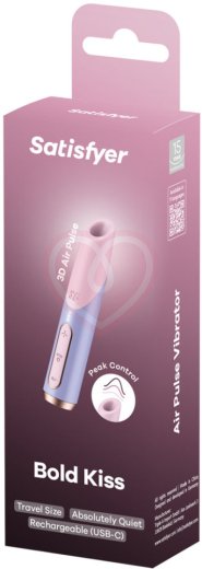 Вакуумно-волновой клиторальный стимулятор помада Satisfyer Bold Kiss розово-фиолетовый фото 5