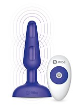 Анальная вибропробка b-Vibe trio с 3 моторчиками фиолетовая