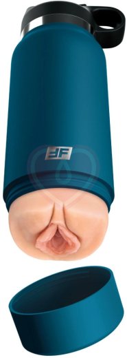 Мастурбатор вагина в синей фляге Fuck Flask телесный фото 1