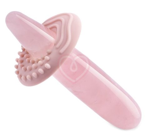 Тонкий фаллоимитатор Le Wand Crystal Slim Wand розовый кварц фото 3