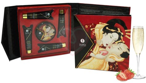Подарочный набор косметики Shunga Geisha's Secret Клубника и шампанское фото 2