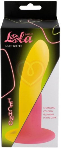 Светящийся в темноте фаллоимитатор Techno Light Keeper 12 см розовый фото 4