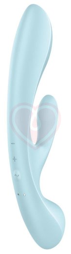 Вибратор-массажёр с 3 моторами Satisfyer Triple Oh голубой фото 3
